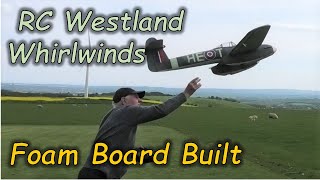 RC Westland Whirlwind Fighter  Depron amp Foam Board made  60quot Wingspan [upl. by Alidis]