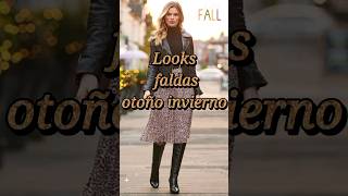 Looks con Faldas largas Moda otoño invierno 2024 otoño faldas [upl. by Tioneb]