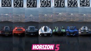 FORZA HORIZON 5  TOP SPEED BEYOND LIMITS  ALL HYPER CARS MAXIMUM SPEED LIMIT  4K 60 FPS [upl. by Lombardy221]