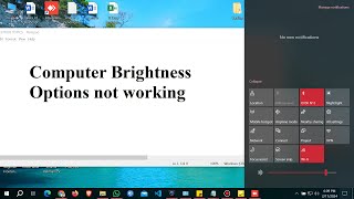 Brightness Options not working  How to solve PC brightness problem [upl. by Lily]