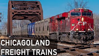 Extreme Chicagoland Freight Trains  2023 [upl. by Zelma]