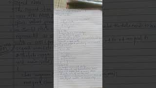 handwritten notes on signed char and unsigned intmcforEEE [upl. by Irim166]