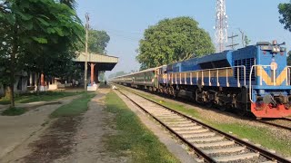 Dhaka bound intercity 792 down Bonolota Express while passing through Nandangachi at kop speed [upl. by Yendor]