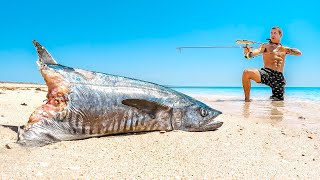 Underwater Bow Fishing For Food On Remote Islands [upl. by Alel300]