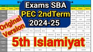 SBA 5 Class Islamiyat 2nd Term Original Paper 2024SBA 5th Islamiyatpakmathematicsacademy7316 [upl. by Rolat]