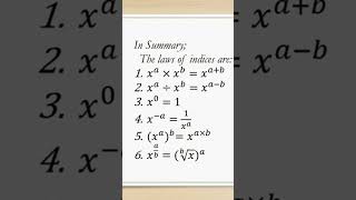 The laws of Indices watch full video on my channel maths fypシ゚viral education [upl. by El]