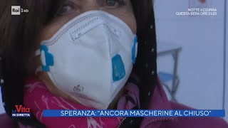 Speranza le mascherine al chiuso ancora per un po nessuna fretta  La vita in diretta 01062021 [upl. by Conlan19]