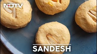 How To Make Sandesh  Easy Sandesh Recipe [upl. by Aihsel]