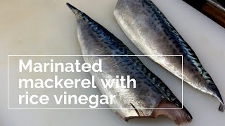 Japanese chef makes marinated mackerel with rice vinegarshimesaba [upl. by Bilski]