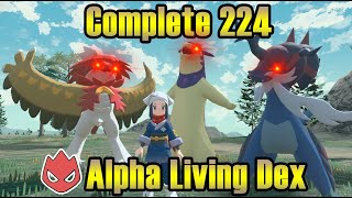 Pokemon Legends Arceus  Complete Alpha Living Dex All 224 Alpha Pokemon [upl. by Tiphany486]