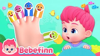 🦈 Shark Finger Family  EP107  Baby Shark Doo Doo Doo  Bebefinn Best Songs and Nursery Rhymes [upl. by Yortal]