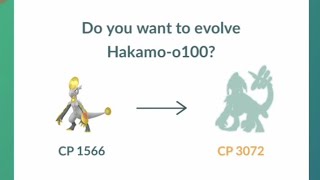 100iv Lv35 Jangmoo evolution to Hakamoo  Pokemon Go [upl. by Azalea]