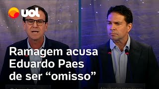 Debate Rio de Janeiro na Band Ramagem acusa Paes de omissão na segurança pública prefeito rebate [upl. by Murdoch]