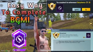 Easy Way To Complete  SHARP SHOOTER  Achievement Title In BGMI And PUBG Mobile  Get Deadeye Title [upl. by Suolekcin]