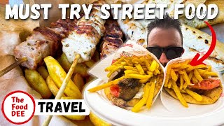 Must Try Greek Street Food in Heraklion Greece  The FoodDEE Travel [upl. by Felicio804]