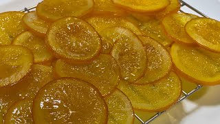 Tranches d’oranges confites 🍊🍊🍊🍊طريقة تعسيل البرتقال البرتقال orange [upl. by Eisele551]