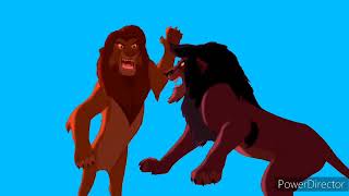 Simba vs scar in blue screen [upl. by Yknip]