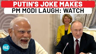 Putins Joke Makes PM Modi Laugh During Bilateral Meeting On BRICS Sidelines  Russia  India [upl. by Yevi]