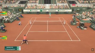 Novak Djokovic VS Karen Khachanov  Roland Garros 2023  Tennis Elbow 4  Gameplay [upl. by Michaella350]