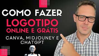 Como Fazer Logotipo 100 Automático com Inteligência Artificial pelo  Canva Midjouney e ChatGPT [upl. by Atival]