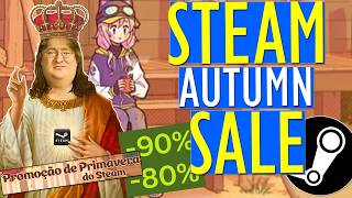 STEAM AUTUMN SALE 2024 COMEÇOU OS MELHORES JOGOS BARATOS em PROMOÇÃO no PC Black Friday Steam [upl. by Lapham565]