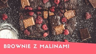 Obłędnie czekoladowe brownie z malinami 😋 [upl. by Haelak]