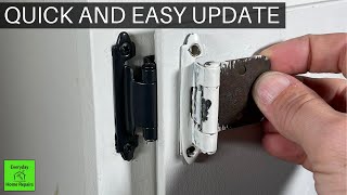 Installing New Face Mount Cabinet Hinges [upl. by Deyas]