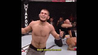 The crowd HATED Khabib after this finish 😂 ufc [upl. by Medovich]