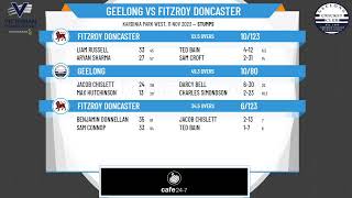 Victorian Premier Cricket  Kookaburra Mens Thirds  Round 4  Geelong v Fitzroy Doncaster  Day 2 [upl. by Arimak703]