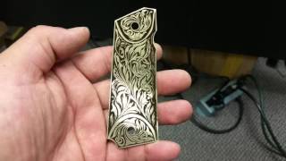 Laser engraving 1911 Colt grips slides and lower receivers [upl. by Rabbaj]