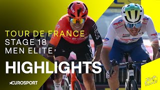 A RIDE TO REMEMBER 🥹  Tour de France Stage 18 Race Highlights  Eurosport Cycling [upl. by Iba]