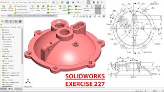 SolidWorks Tutorial for Beginners Exercise 227 [upl. by Ayerdna829]