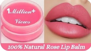 quotRose petals lip balmquot Only 2 ingredients to get pinkish lips [upl. by Ajram887]