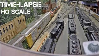 Rail Yard Time Lapse  NS Asheville District HO Layout [upl. by Phylis]