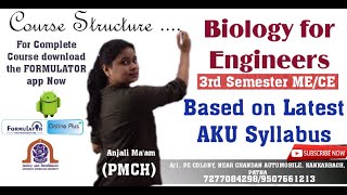 Biology for Engineers  Course Structure  AKU  3rd Semester  MECE  FORMULATOR  Anjali Maam [upl. by Ahsienom677]