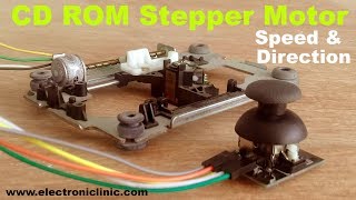 cd rom stepper motor Arduino L298n  Joystick controlled speed and direction Control [upl. by Rivalee287]