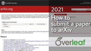 How to submit a paper to arXiv 2021 [upl. by Melan]