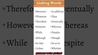 Linking word  Connecting words vocabulary [upl. by Ettenawtna719]