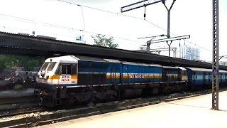 PARALLEL ACTION With 16345 Netravati Express Hauled By WDP4D [upl. by Odlareg454]