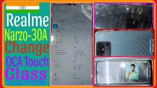 realme narzo 30a touch glass change [upl. by Aidnyl]