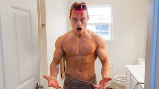 DYEING MY FRIENDS HAIR RED PRANK SO MAD [upl. by Hoeg447]