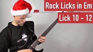 EGitarre lernen  Rock Licks in EMoll Teil 4  Lick 10  12 [upl. by Porta]