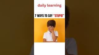 7 way to say quotstupidquot  daily English practice gradedreader learnenglish [upl. by Reffotsirhc]