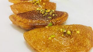 Qatayef recipe  arabic sweet qatayef with pistachio recipe [upl. by Esinwahs]