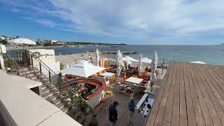 France 🇫🇷 CotedAzur Cannes Bijou plage 🏖️  Détente Sports et Sable Fin 🚶‍♀️ sur la plage 🏖️ [upl. by Oilcareh]