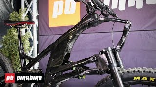 Wild Linkage Fork on Structure Cycleworks’ Carbon Enduro Bike  Sea Otter 2019 [upl. by Lokim]