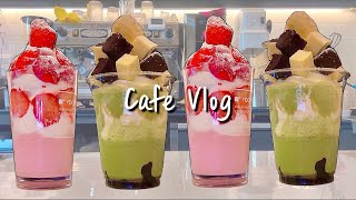 SUBMerry Strawberries that come back in winter 🍓｜Merry New York｜Cafe Vlog｜Lemon Tea｜yogerpresso [upl. by Tami208]