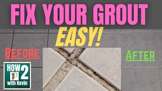 How To Refresh Grout EASY DIY Project Grout Repair and Sealing for Beginners How To Regrout [upl. by Agamemnon]