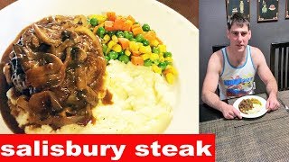 Salisbury steak over mashed potatoes [upl. by Alledi181]