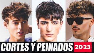 CORTES DE CABELLO Y PEINADOS PARA HOMBRES DE MODA 2023 [upl. by Sadnalor]